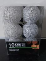 Led verlichting Guirlande 10 zilveren balletjes, Ophalen, Nieuw
