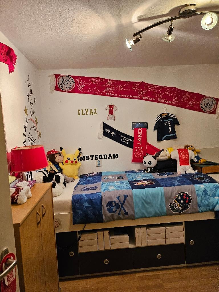 Kajuitbed met elektrische bedbodem aangeboden, 85 tot 100 cm, Zo goed als nieuw, 180 cm of meer, Ophalen