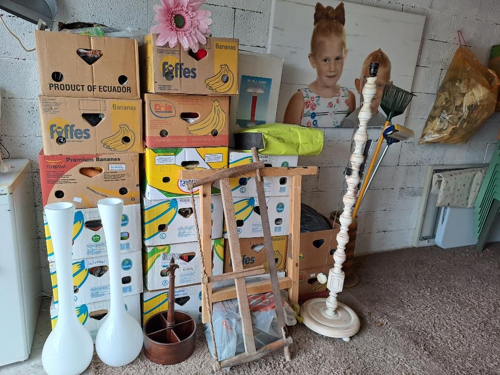 rommelmarkt spullen, Ophalen, Gebruikt