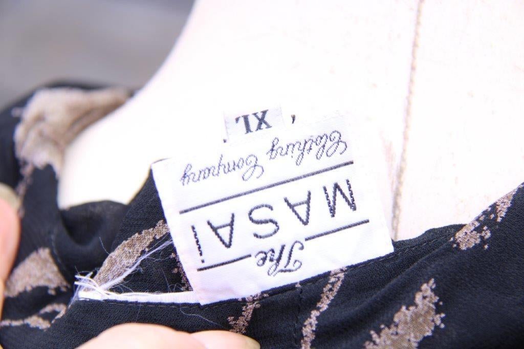 Jurk zwart/ bruin Masai mt Xl transp Vaste prijs, Kleding | Dames, Jurken, Verzenden, Zwart, Maat 46/48 (XL) of groter, Zo goed als nieuw