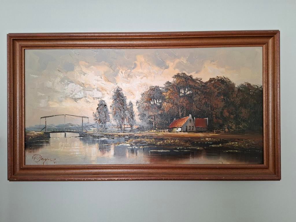 Schilderij landschap, Ophalen of Verzenden