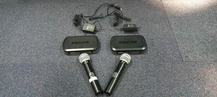 1 setje SHURE PG 58 / PG4 draadloze microfoon, Muziek en Instrumenten, Microfoons, Gebruikt, Zangmicrofoon, Draadloos, Ophalen of Verzenden