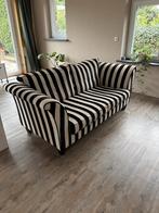 Zwart-wit gestreepte tweezitsbank - Gratis af te halen, Huis en Inrichting, Ophalen, Gebruikt, 150 tot 200 cm, Tweepersoons