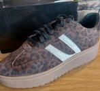 Toffe leren sneakers met leopard printje, Bruin, Ophalen of Verzenden, Ti Comos, Sneakers of Gympen