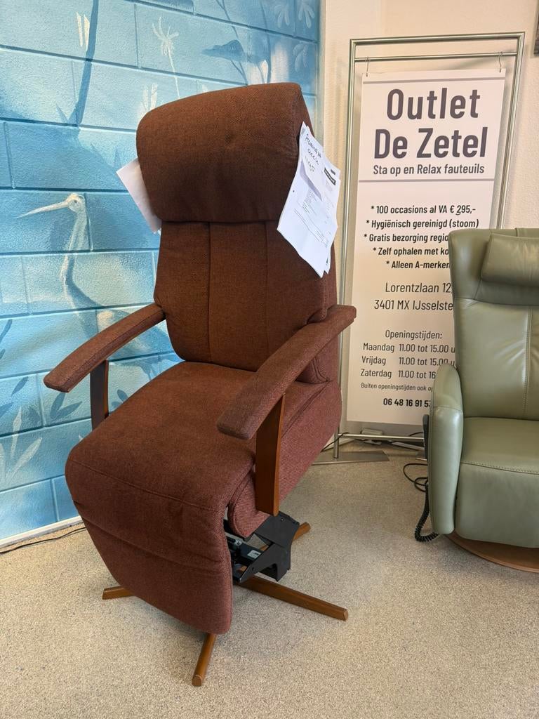 Prominent sta op relax stoel relaxfauteuil gratis bezorging, Ophalen of Verzenden, Nieuw, Stof, Outlet IJsselstein altijd 100 stoelen direct leverbaar