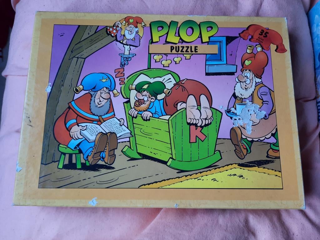 Kabouter Plop puzzel, doos is wel beschadigd, Kinderen en Baby's, Speelgoed | Kinderpuzzels, Ophalen of Verzenden, 10 tot 50 stukjes