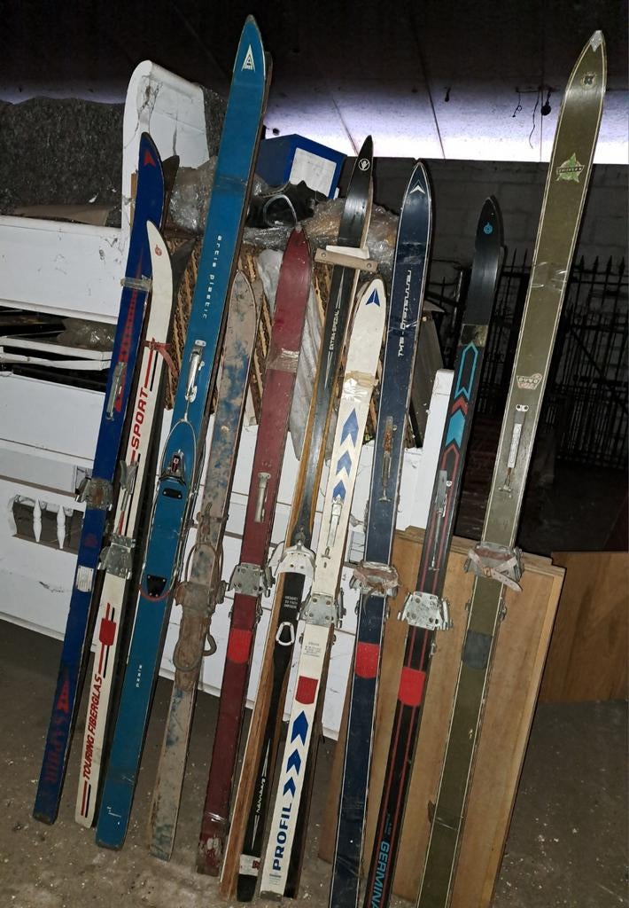 Ski's oude Ski's decoratie, Ophalen