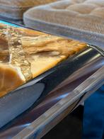 Vintage salontafel met onyx blad, Huis en Inrichting, Tafels | Salontafels, 100 tot 150 cm, Zo goed als nieuw, ÅTMØS, Minder dan 50 cm