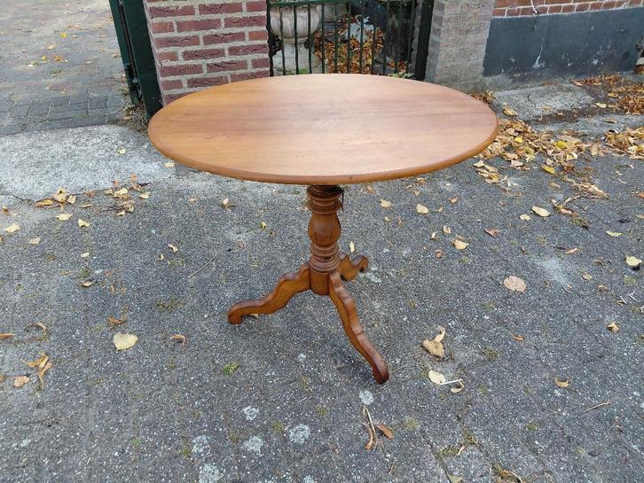 Biedermeier mahonie wijntafel, ovaal blad., Antiek en Kunst, Antiek | Meubels | Tafels, Ophalen