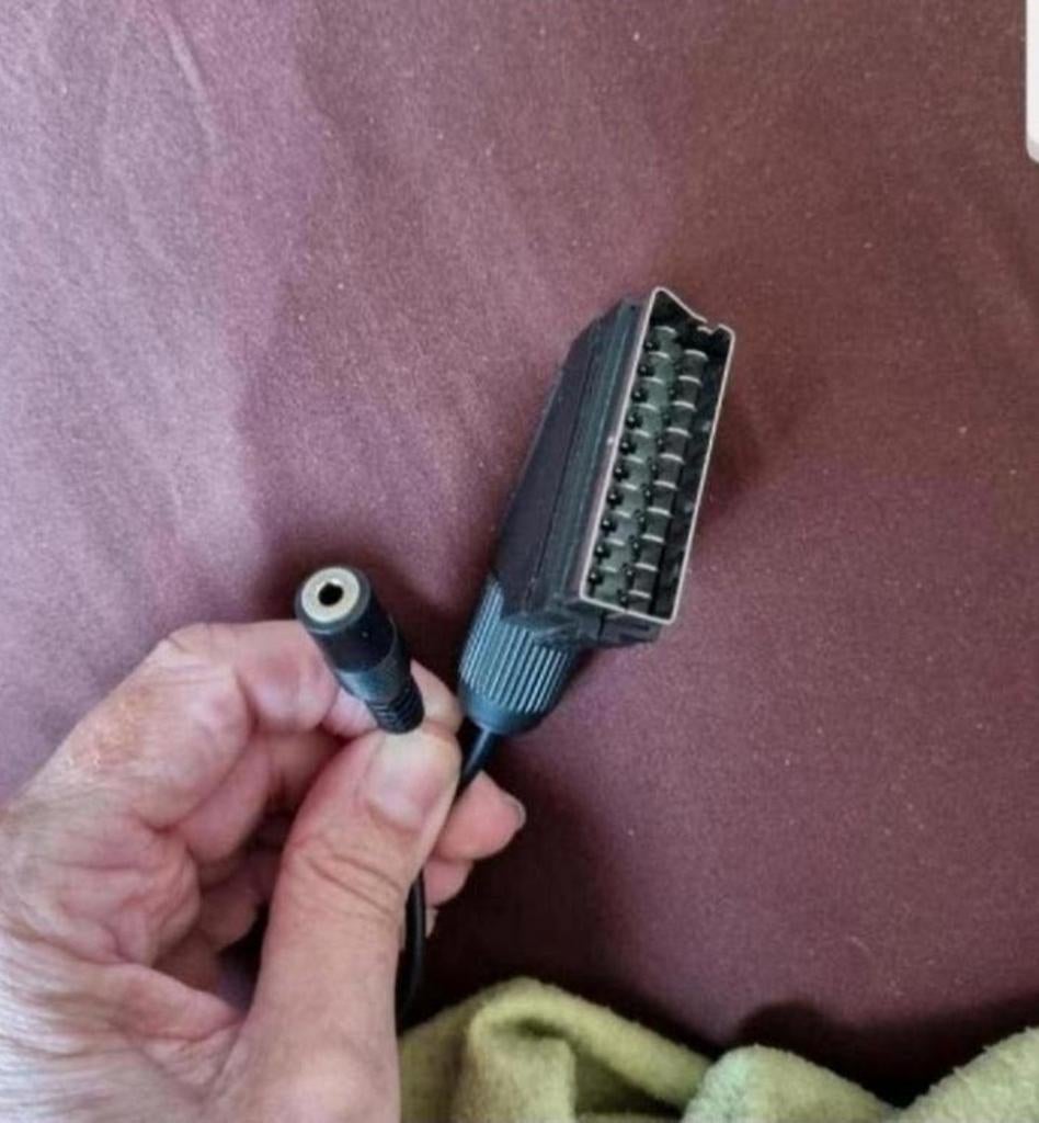 Scartkabel met plug van luidspreker bieden, Audio, Tv en Foto, Audiokabels en Televisiekabels, Ophalen of Verzenden, Zo goed als nieuw