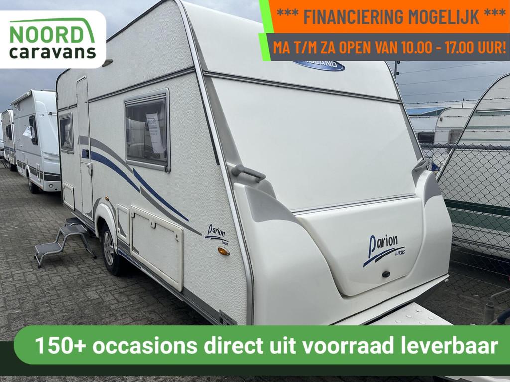 BERGLAND PARION LUXUS 450 ENKELE BEDDEN + MOVER + VOORTENT, Caravans en Kamperen, Overige merken, Bedrijf, 6 tot 7 meter, Tot en met 4