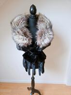 Luxe Mink Fur Sjaal met Silver Fox, Ophalen of Verzenden