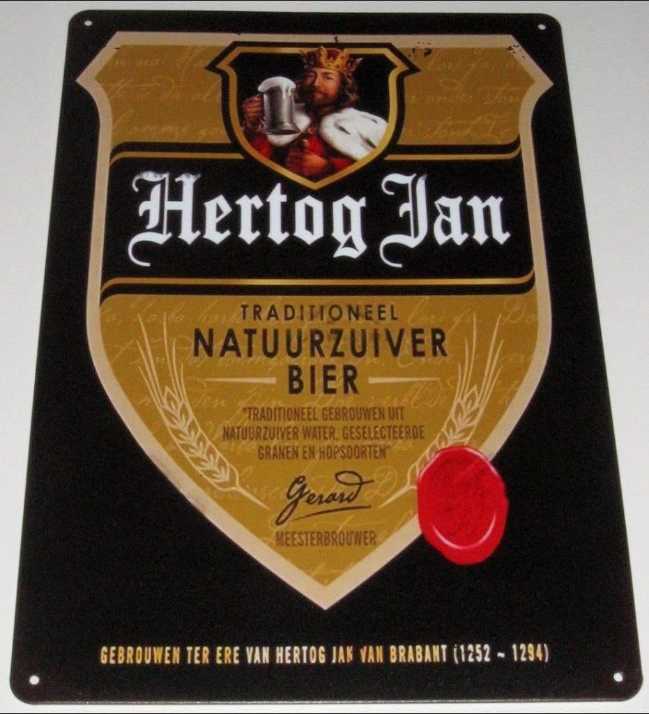 HERTOG JAN : Bord Hertog Jan Traditioneel Natuurzuiver Bier, Verzenden, Nieuw, Reclamebord, Plaat of Schild, Hertog Jan