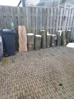 Partij kachelhout brandhout mooie eiken stammen !!!!, Tuin en Terras, Haardhout, Minder dan 3 m³, Ophalen