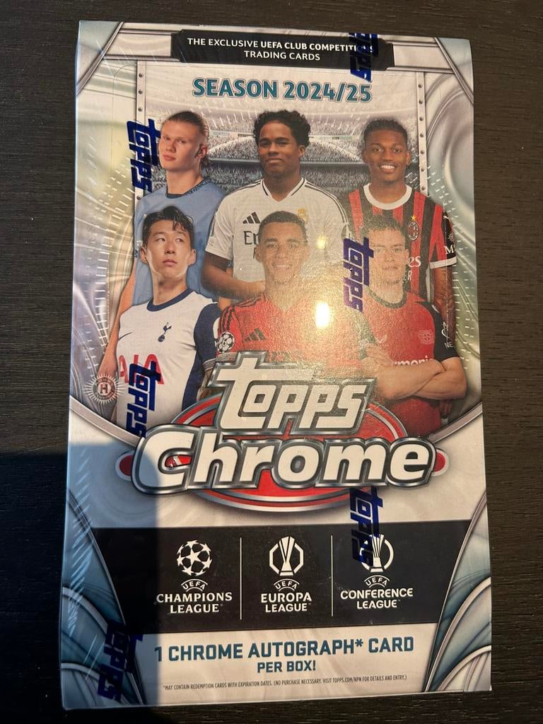 Topps Chrome UCC 24/25 hobby box 6 stuks SEALED, Alle leeftijden, Ophalen of Verzenden, Zo goed als nieuw, Cursus of Instructie