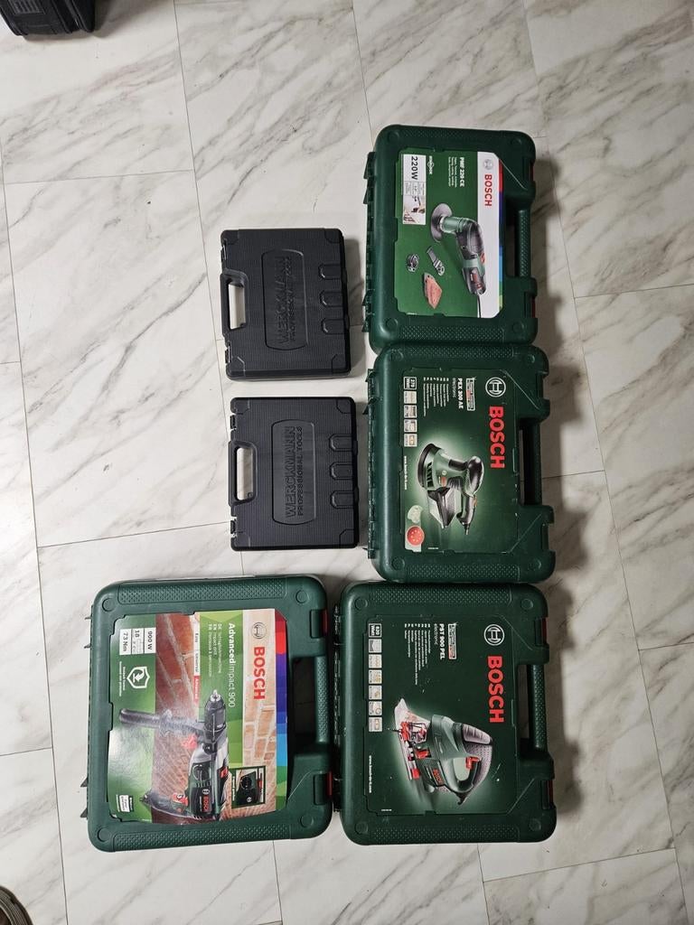 Bosch lege koffers, Doe-het-zelf en Verbouw, Ophalen of Verzenden, Boor- en Schroefmachine, Variabele snelheid, Gebruikt