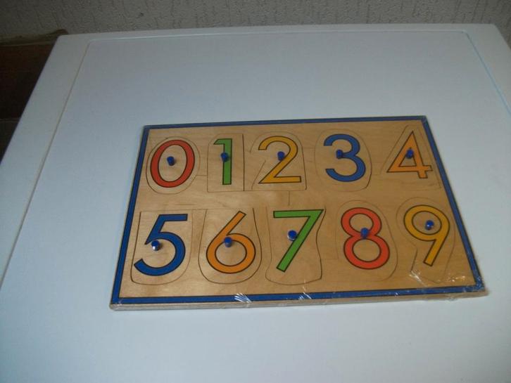 Telpuzzel 0 t/m 9 10 delig, Kinderen en Baby's, Speelgoed | Houten speelgoed, Gebruikt, Ophalen of Verzenden