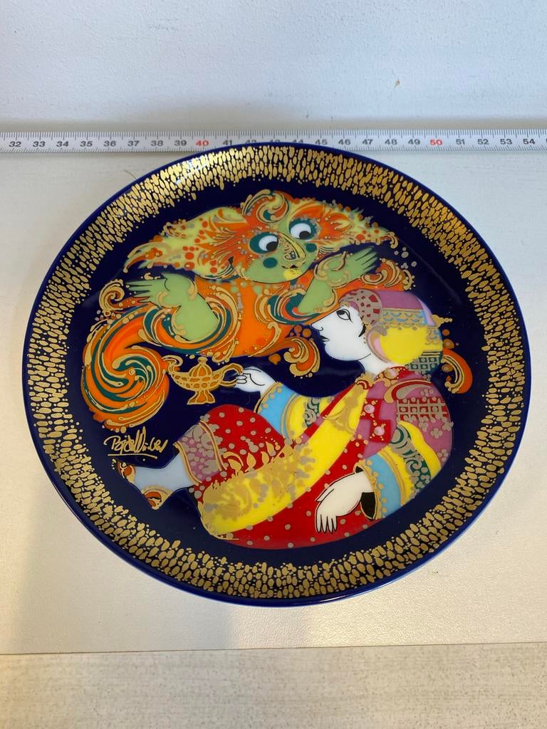 Decoratieve Wandplaat - Aladdin en de Geest - 16cm, Ophalen of Verzenden