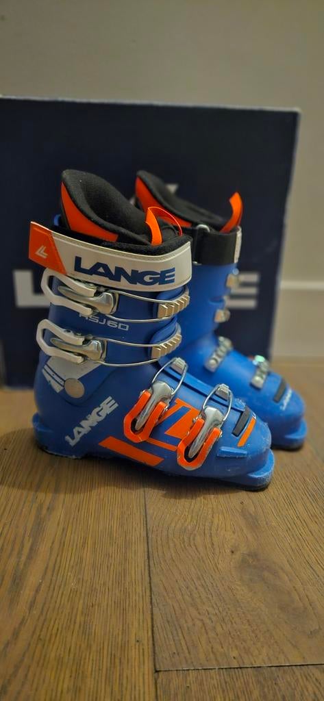 Lange RSJ 60 Kinderskischoenen - Blauw/Oranje - maat 20.5, Overige merken, Gebruikt, 100 tot 140 cm, Schoenen