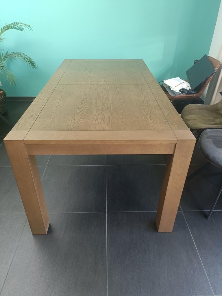 Goossens Meubels: Eettafel en Dressoir, Ophalen of Verzenden, Zo goed als nieuw, Rechthoekig, 200 cm of meer