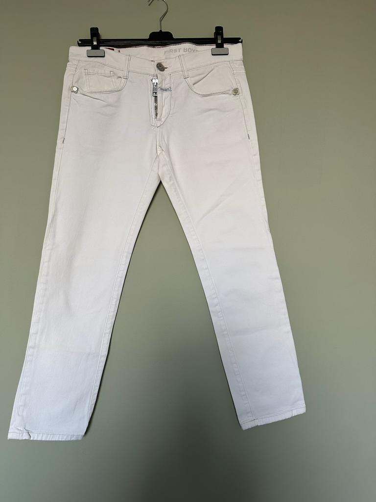 Broek Marithe Francois Girbaud in gebroken wit, Ophalen of Verzenden, Zo goed als nieuw, Wit, Lang