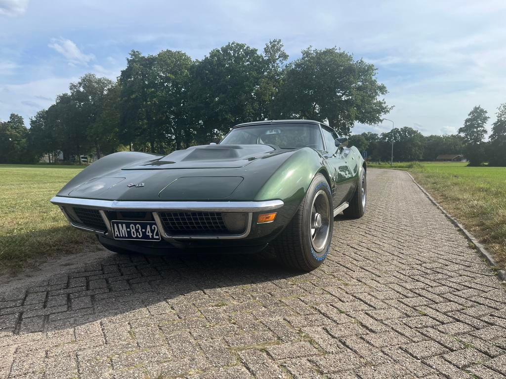 Unieke en originele 1970 Corvette C3 in Donnybrooke Green, Auto's, Achterwielaandrijving, Elektrische ramen, Overige bekleding