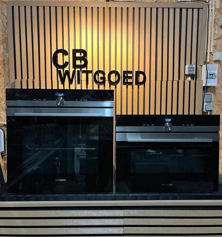 Siemens IQ700 serie set combi oven magnetron + solo oven, Witgoed en Apparatuur, Ovens, Refurbished, Inbouw, Oven met grill, 45 tot 60 cm