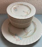 Gebakservies: schaal met 12 gebaksbordjes - Nieuwstaat!, Ophalen of Verzenden, Zo goed als nieuw, Keramiek, Bord(en)