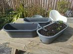 3 elho Corsica plantenbakken met ophangsysteem, 60 cm, Kunststof, Gebruikt, Minder dan 30 cm, Minder dan 60 cm
