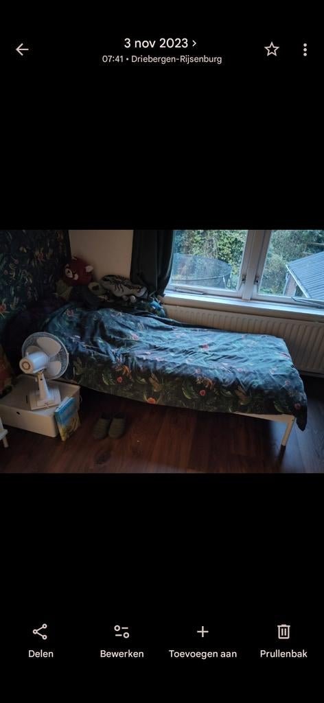 Wit eenpersoons bed ikea velvelstad, Ophalen, Eenpersoons, Wit, 90 cm