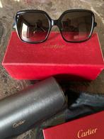Cartier zonnebril C Decor square frame met bon, Ophalen of Verzenden, Zo goed als nieuw, Zwart, Overige merken