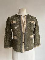 etro kanten blouse jasje maat 44 khaki, Kleding | Dames, Etro, Verzenden, Maat 42/44 (L), Zo goed als nieuw