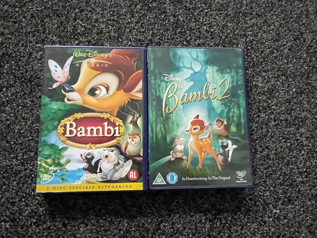 Disney DVD pakket – Bambi 1 & 2, Alle leeftijden, Ophalen of Verzenden, Zo goed als nieuw, Amerikaans