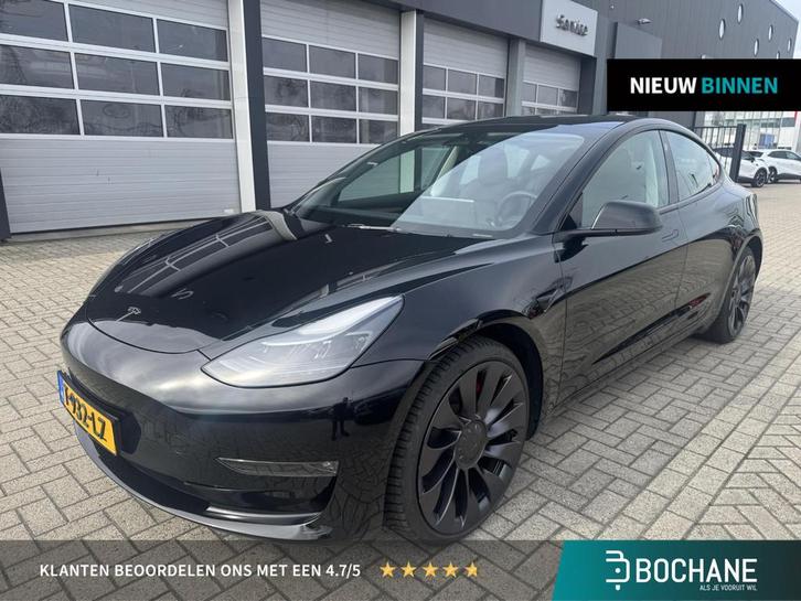 Tesla Model 3 Performance AWD 75 kWh SoH 95% | Panoramadak |, Auto's, Tesla, Bedrijf, Te koop, Model 3, 4x4, ABS, Airbags, Airconditioning