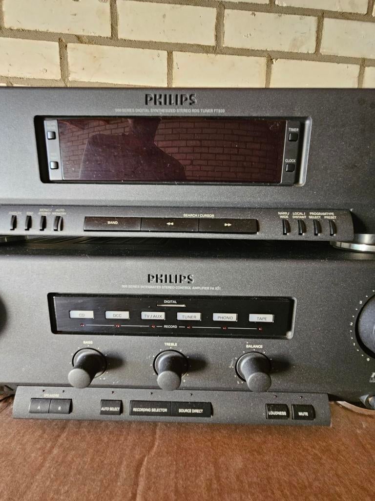 Philips FA931 Versterker en FT930 Tuner - Nette Staat, Philips, Gebruikt, Tuner of Radio, Losse componenten