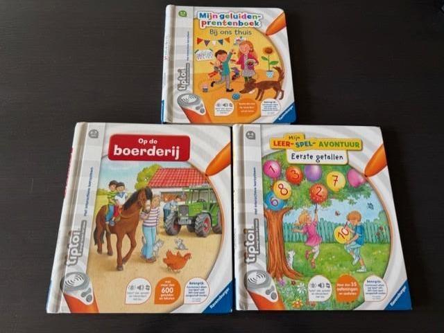 Tiptoi boeken Ons thuis, Op de boerderij en Eerste getallen, Ophalen of Verzenden, Zo goed als nieuw, Taal en Lezen, Met geluid