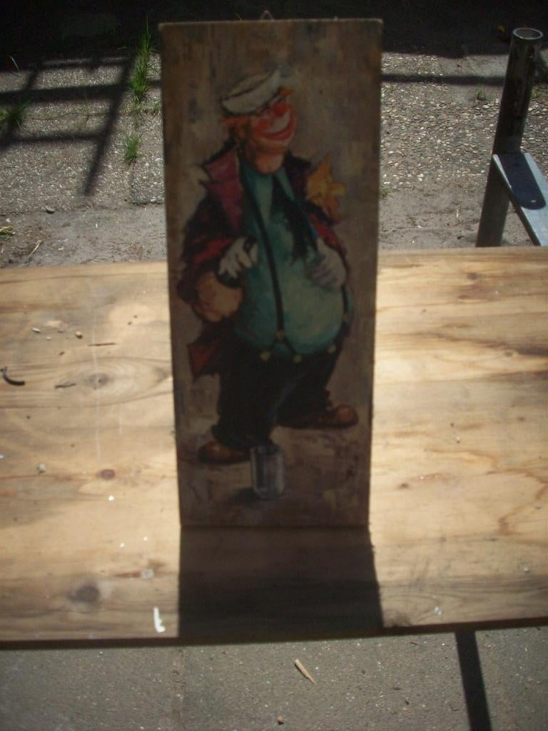 schilderij, Ophalen, Meerkleurig, Hout, Zo goed als nieuw