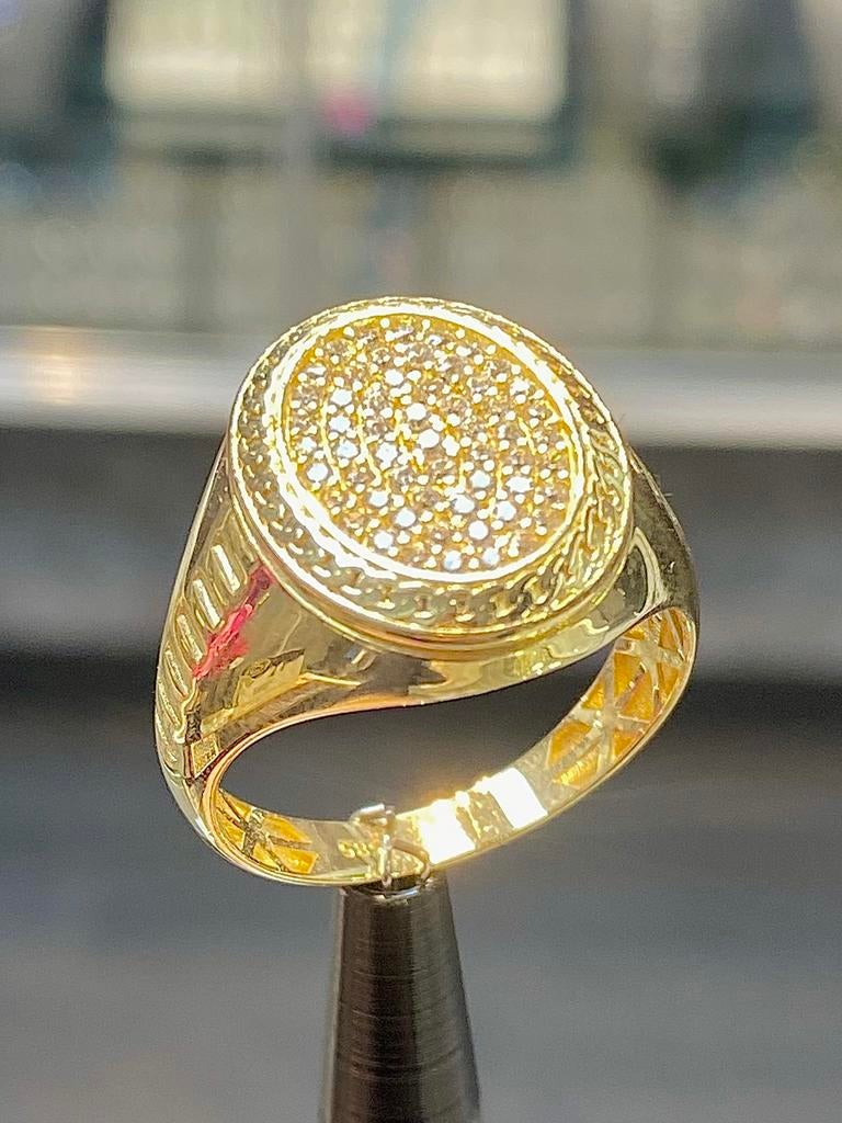 14k Gouden Ring Unisex, 19 tot 20, Nieuw, Ophalen of Verzenden, Dame of Heer
