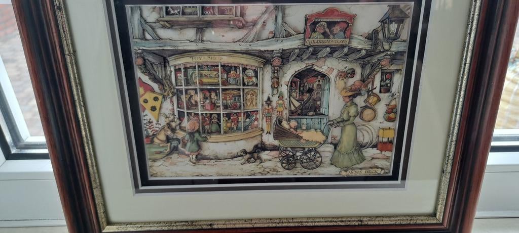 Anton Pieck schilderij, Ophalen of Verzenden