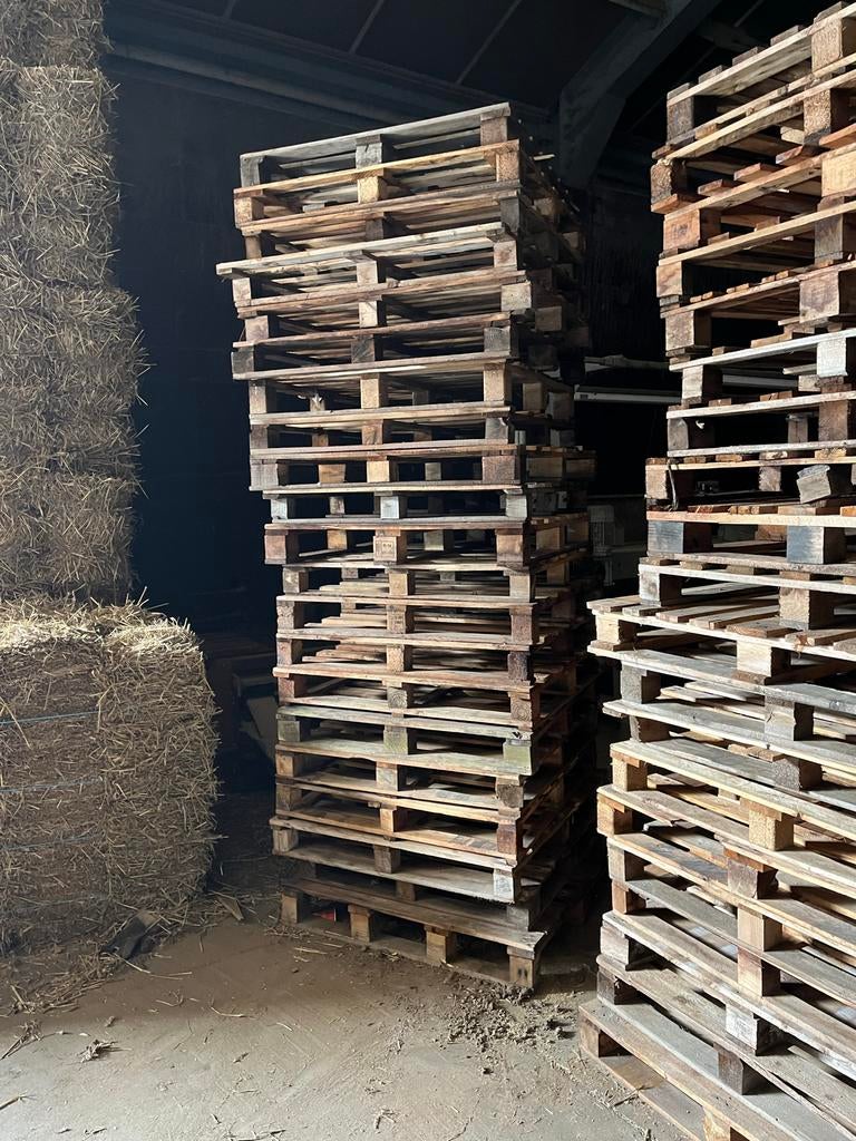 Gebruikte blokpallets pallets  per stuk pallets big bags, Gebruikt, Overige typen, Ophalen of Verzenden, 50 mm of meer