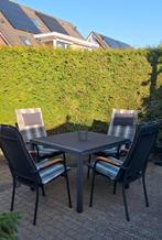 Mooi stevig en onderhoudsvrij tuinset met 4 kussens, Tuin en Terras, Ophalen, Gebruikt, Tuinset, Eettafel