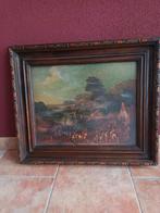 Houten schilderij, Antiek en Kunst, Ophalen of Verzenden