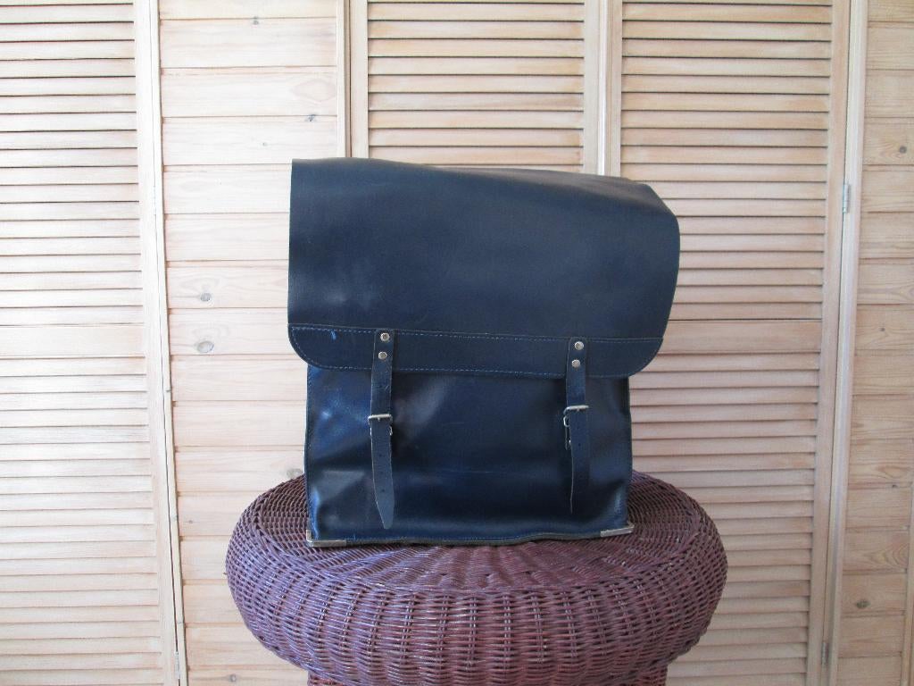 Stevige, solide leren fietstas, Ophalen of Verzenden, Zo goed als nieuw, Post