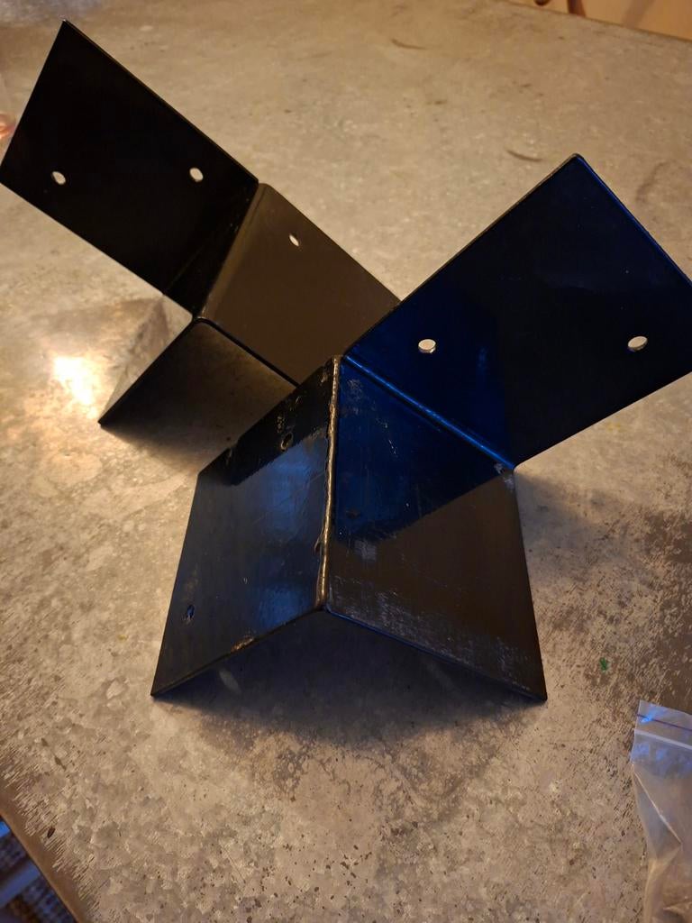 Pergola muurankers 15 x 15 cm zwart gecoat, Ophalen of Verzenden