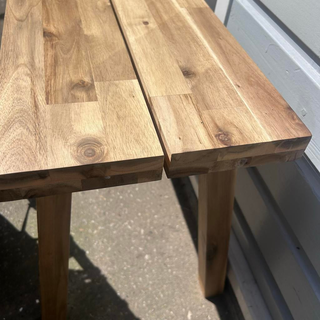 IKEA houten bankje - Massief acaciahout, Ophalen, Bruin, Zo goed als nieuw, Eén