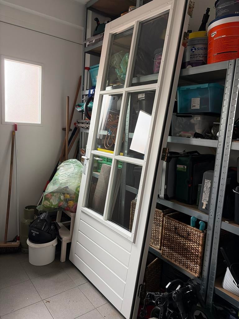 Buitendeur met driepunt sluiting, 97x223 cm (zonder slot), Doe-het-zelf en Verbouw, Deuren en Horren, Ophalen, Gebruikt, 80 tot 100 cm