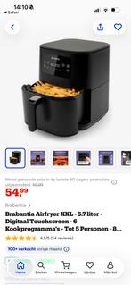 Brabantia Airfryer XXL - Zwart - 5.7 liter, Ophalen of Verzenden, Zo goed als nieuw, Airfryer XXL, 1500 gram of meer