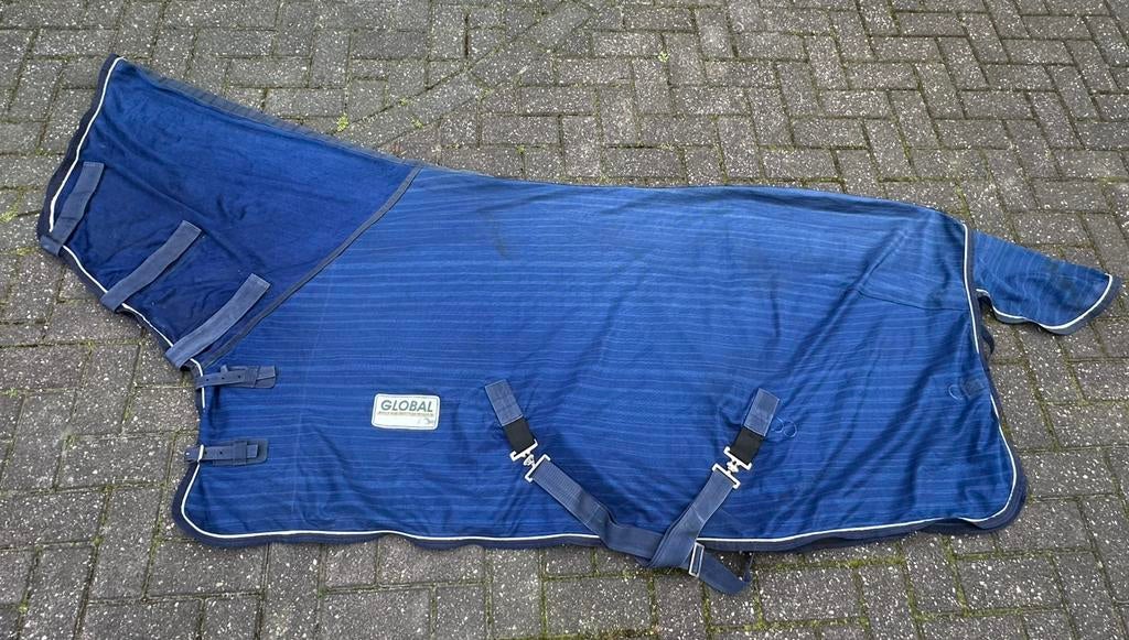 Vliegendeken van Global maat 195 met hals, Dieren en Toebehoren, Paarden en Pony's | Dekens en Dekjes, Ophalen of Verzenden, Gebruikt