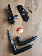 Bakelieten deurklink met slot, Ophalen of Verzenden, Gebruikt, Overige materialen, Slot