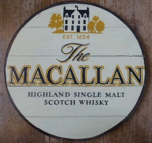 Handgeschilderd pub bord/Schotse whisky/The Macallan/whiskey, Reclamebord, Nieuw, DeKameraadschap, Dj.kammeraat@telfort.nl